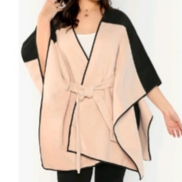 SHEIN Jackets & Blazers - Belted Cape Coat